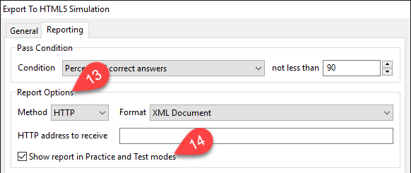 report options