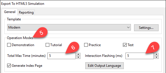 select operation modes