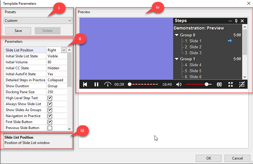 template customization