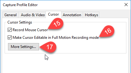 Capture Profile Editor