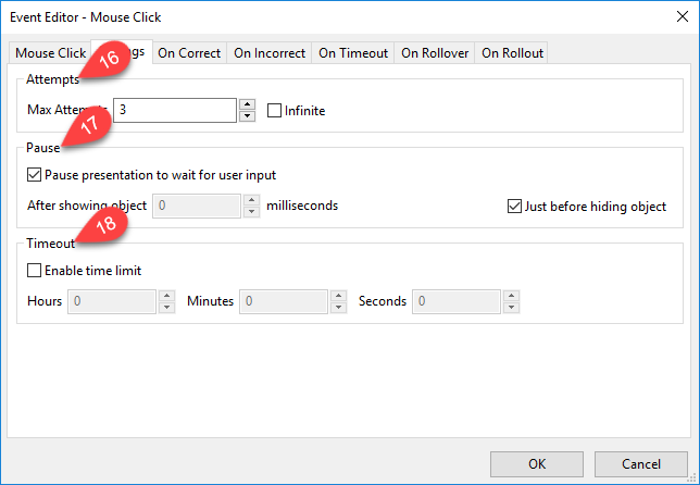 the setting tab