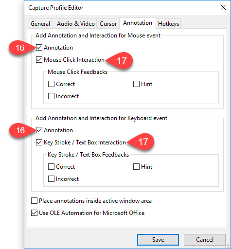 Annotation tab