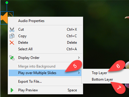 play over multiple slides
