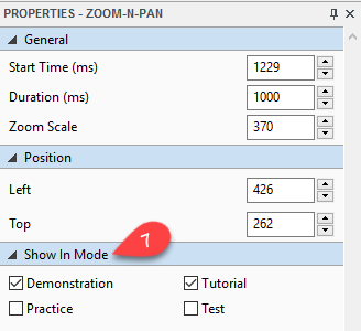 Properties pane