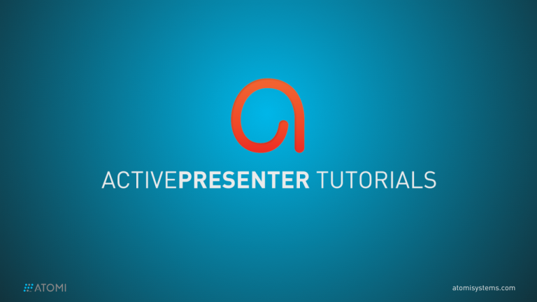 ActivePresenter User Interface
