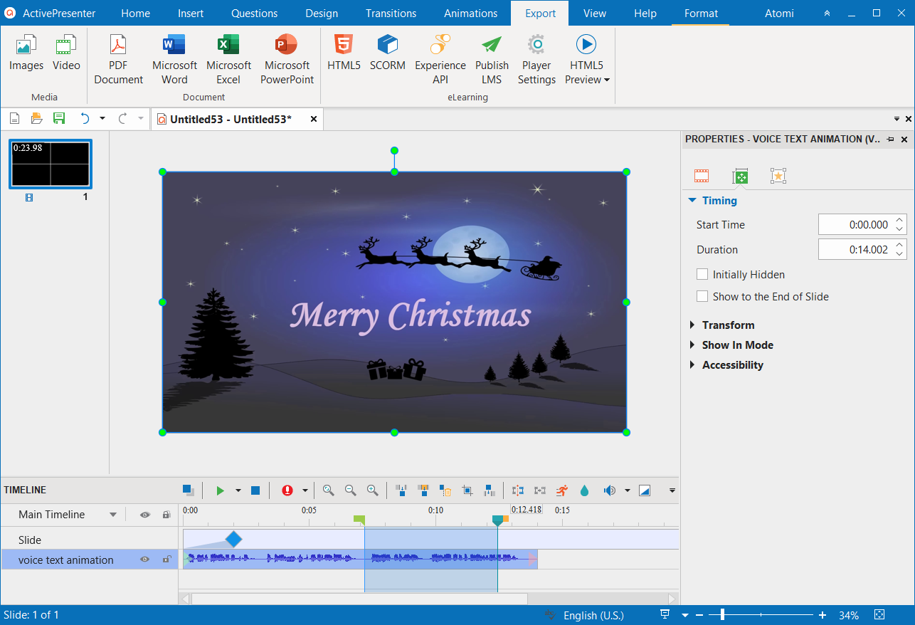 edit video in ActivePresenter