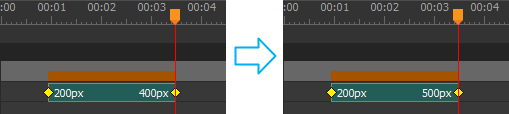 It's easy to adjust keyframe values.