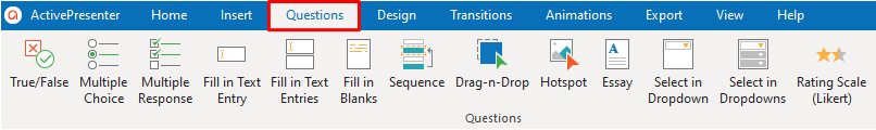 Questions tab