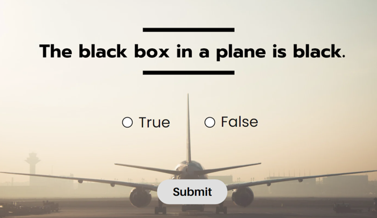 True False question