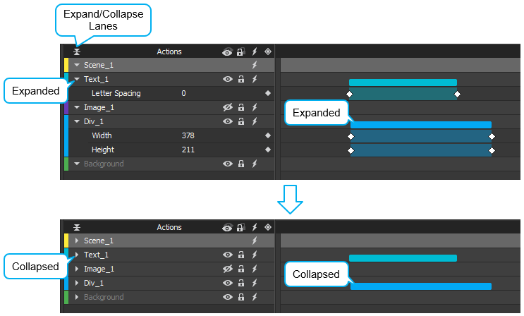 Expand or collapse element properties to get a better view.