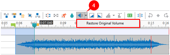 Restore original volume