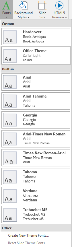Theme font 