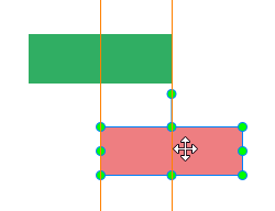 Canvas snapping helps you quicky align objects.