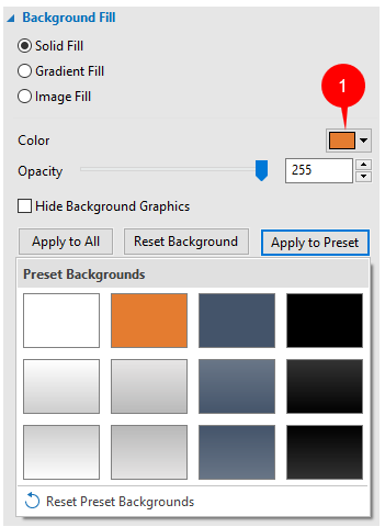 Working with Preset Background Styles