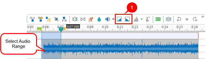Select audio range