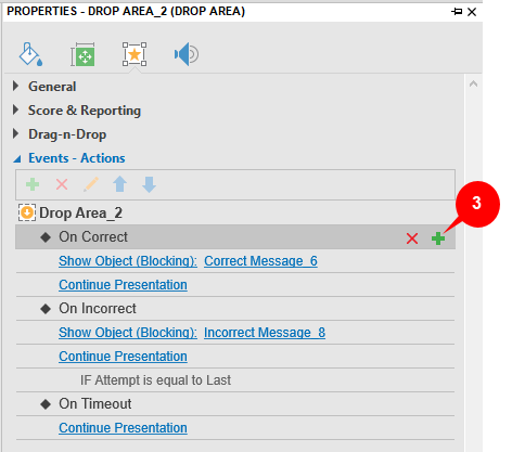 Add actions to interactive objects
