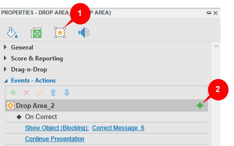 Add events actions