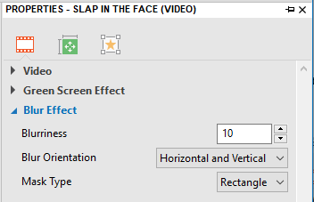 Blur effect properties