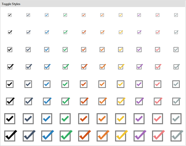 Many ready-made styles are available to style check boxes/radio buttons.