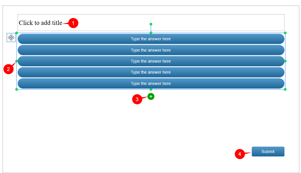A Sequence Question Slide in ActivePresenter 7
