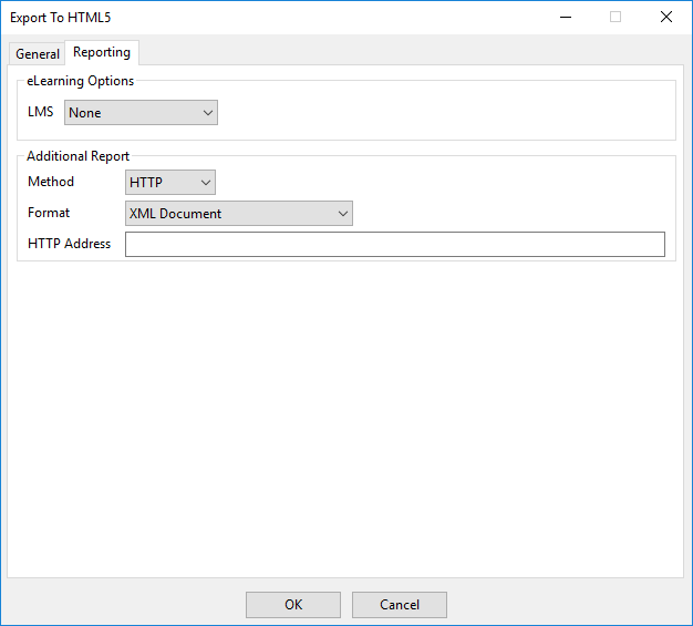 Export to HTML5 - Reporting tab