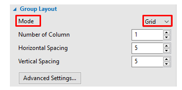 Group Layout of Question