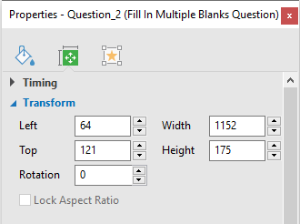How to Resize a Fill in Multiple Blank Question