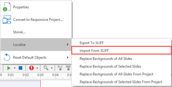 Import XLIFF