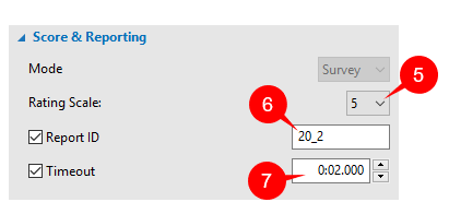 Setting rating scale and reporting