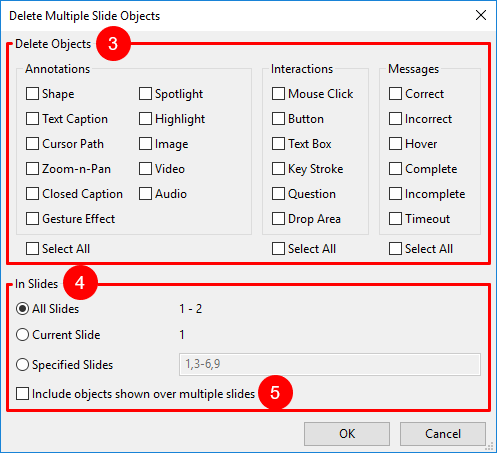 delete multiple objects