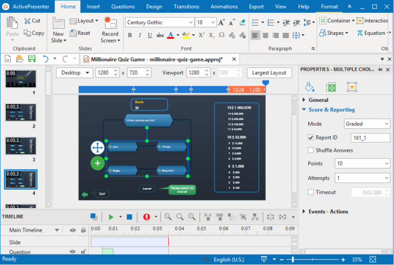 ActivePresenter User Interface