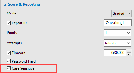 Case sensitive