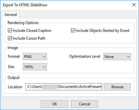Export to Slideshow