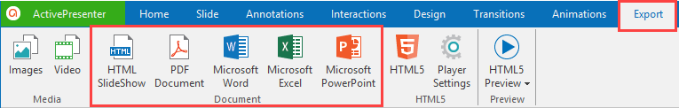 Export to document