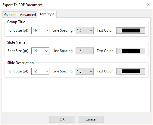 Text Style tab
