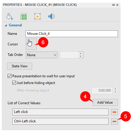 Set correct values