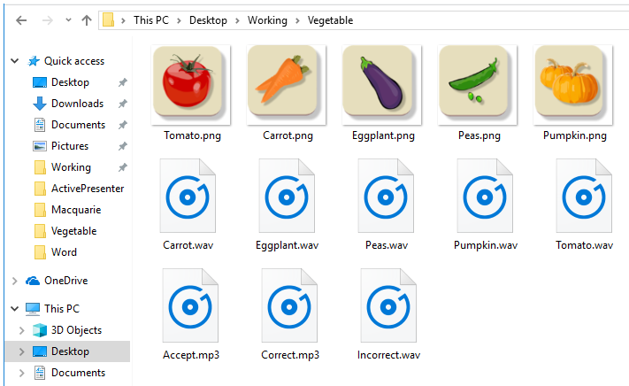 Creating eLearning Games 04: Vegetable