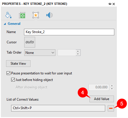 Set correct value for the key stroke