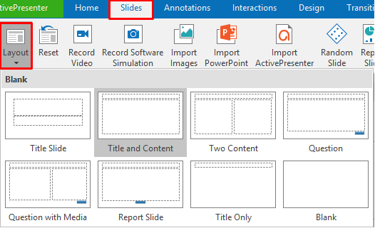How to Change Slide Layout