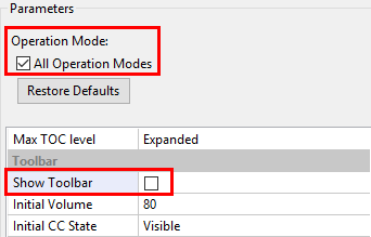 Hide toolbar