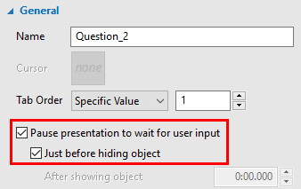 Pause to wait for user input