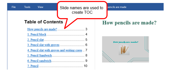 Slide name-fn