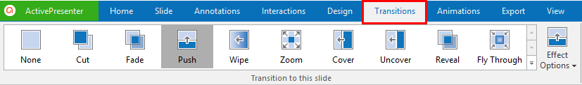 Slide transition