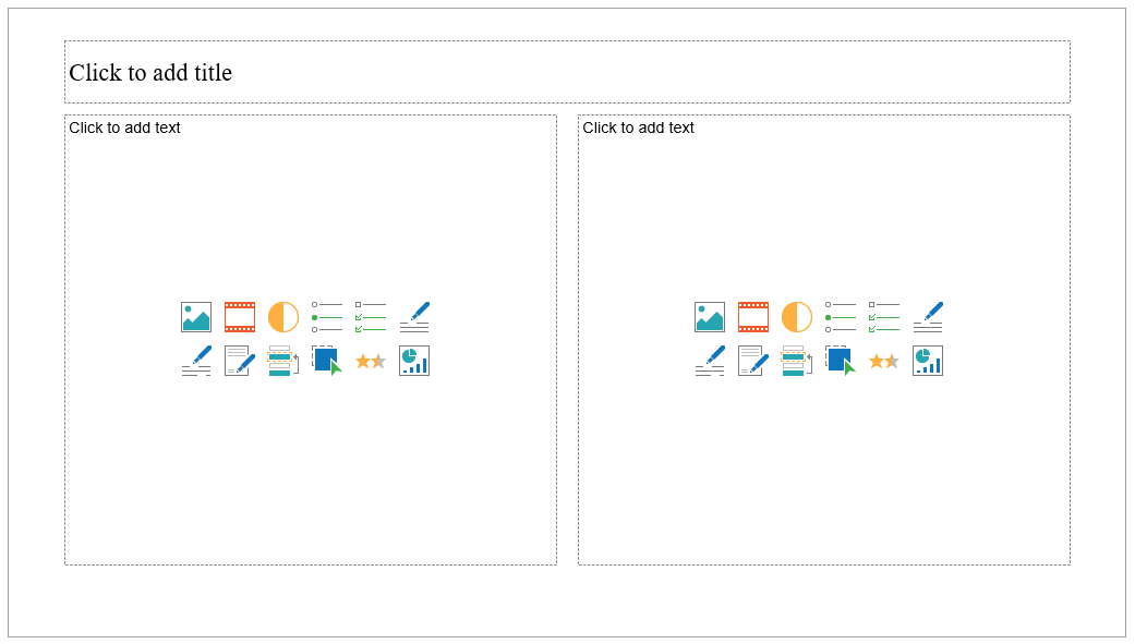 Two Content Slide Layout in ActivePresenter 7