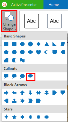 change shape