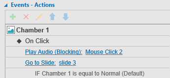 events - actions chamber 1