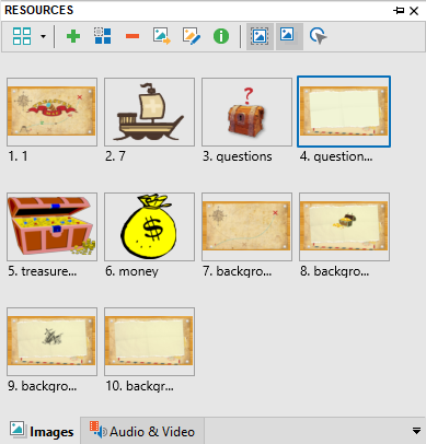 Race to the treasure-resource pane