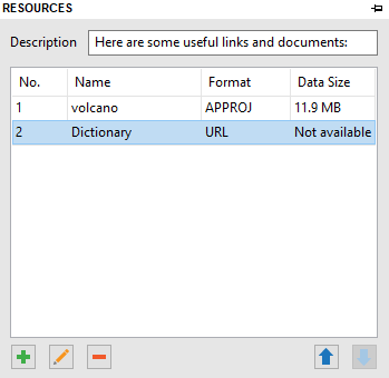 Resources tab