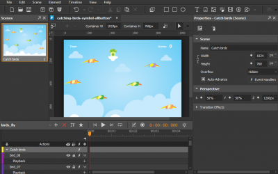 The A-Z Steps to Create A Mini Interactive Game with Saola Animate: Catching Birds