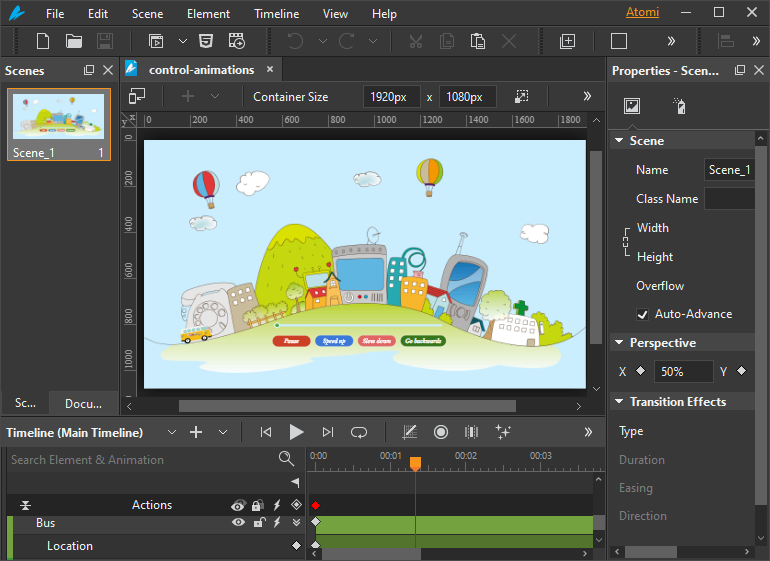 Saola Animate interface